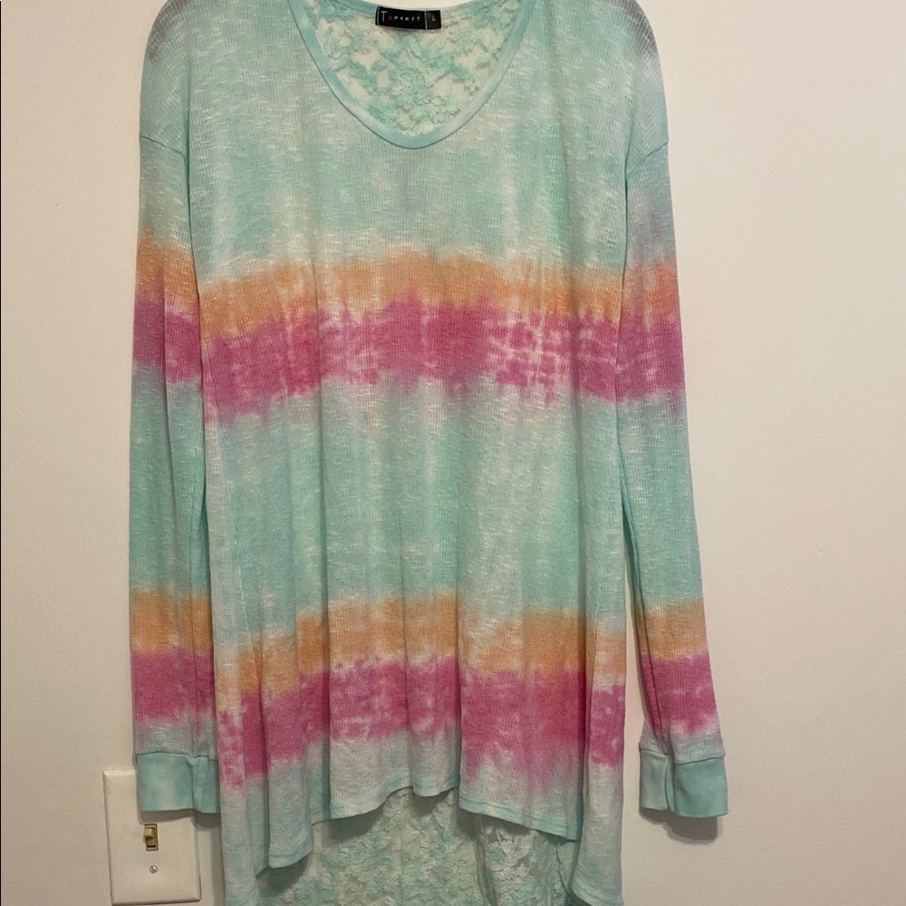 Colorful Tie-Dye Long Sleeve Top